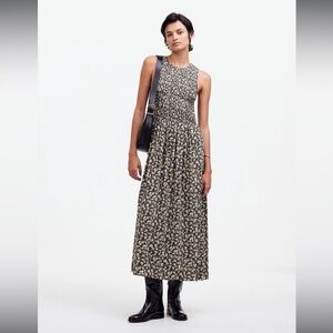 Madewell Melody Smocked Midi Dress in Floral